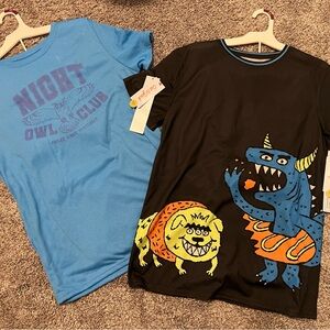 Cat & Jack Blue and Black Monster Pajama Set